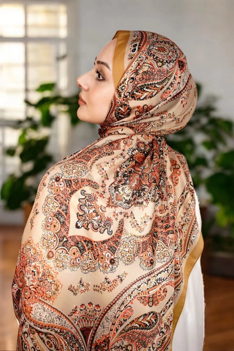 Ürgüp Model Retro Şal - Koyu Sarı