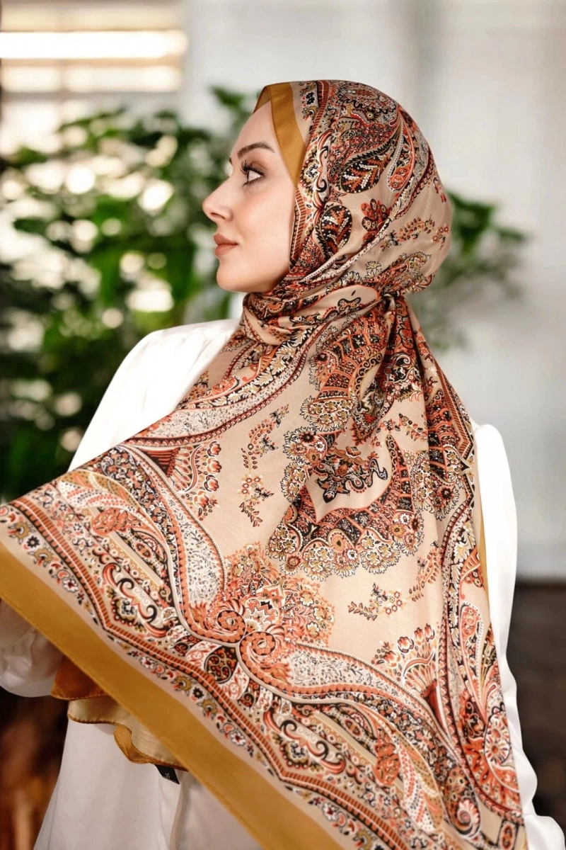 Ürgüp Model Retro Şal - Koyu Sarı