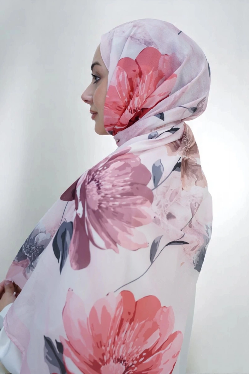 Bahar Model Retro Desen Retro Şal - 14