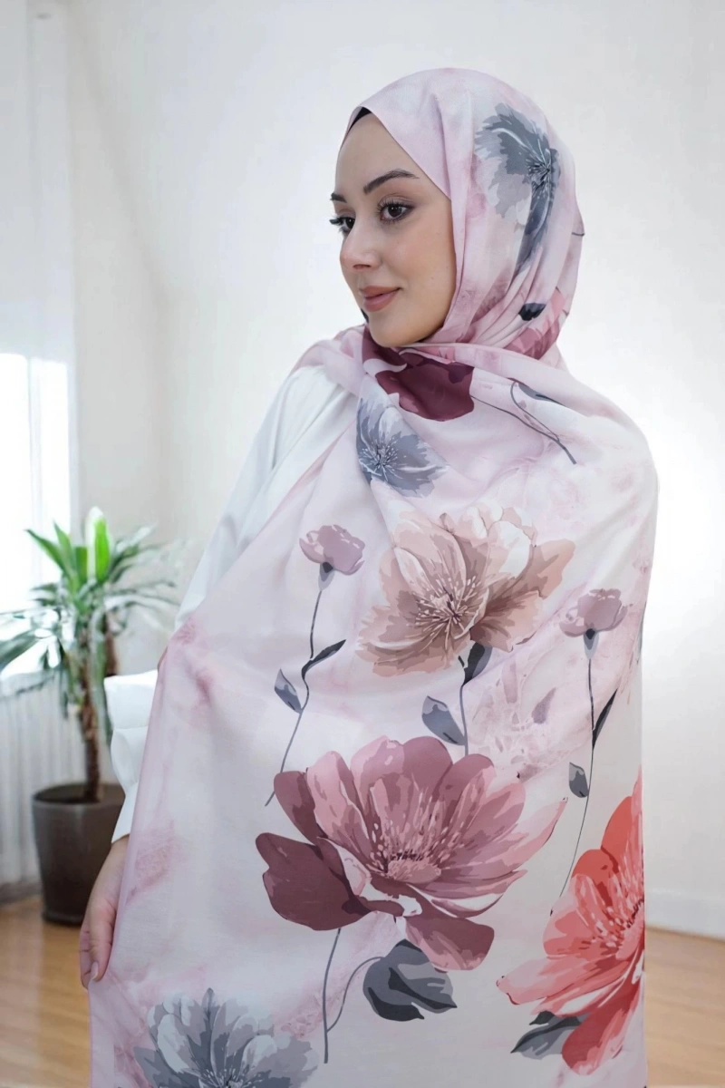 Bahar Model Retro Desen Retro Şal - 14