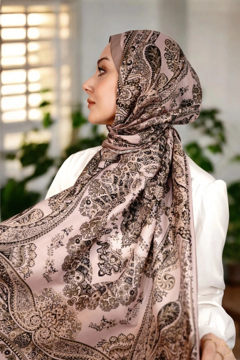 Ürgüp Model Retro Şal - Vizon