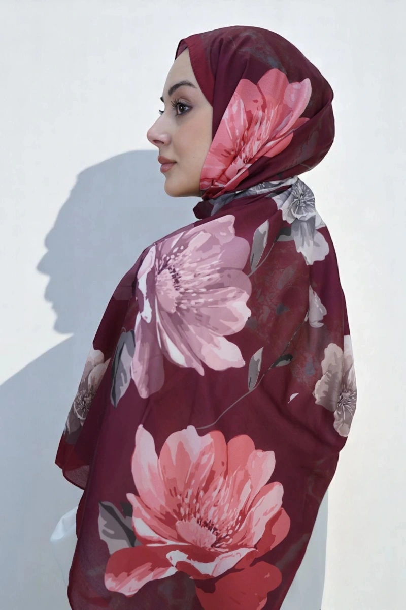 Bahar Model Retro Desen Retro Şal - 9