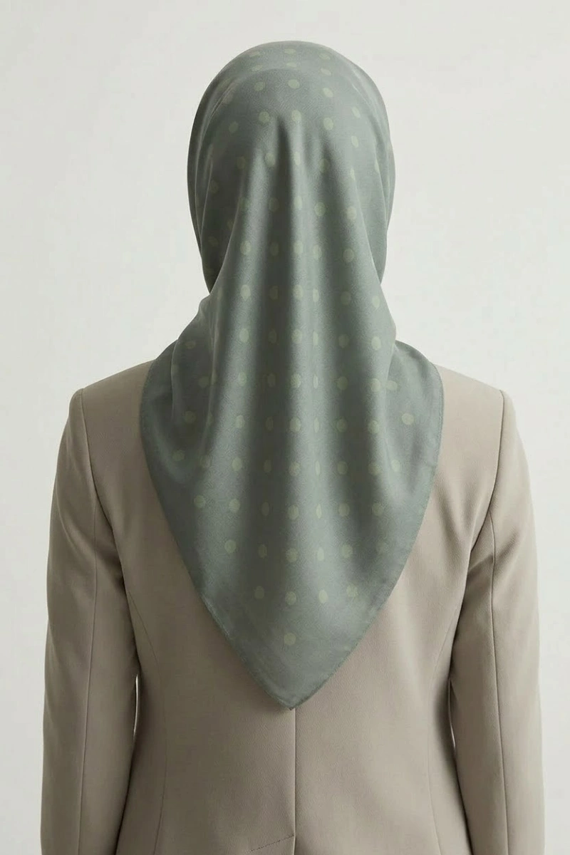 Puantiyeli Model Retro Desen Şal - 3