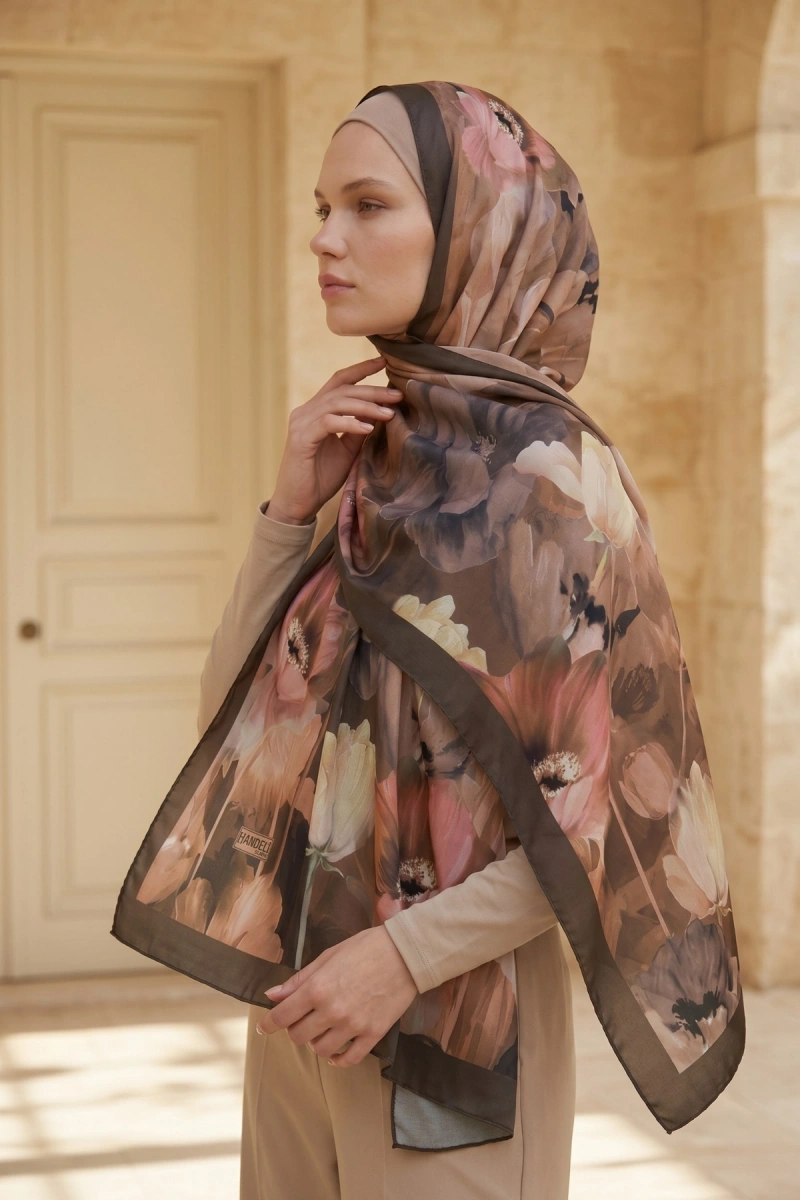 Spring Model Retro Desen Şal Lale - 2