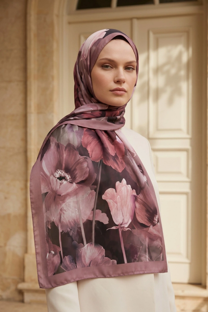 Spring Model Retro Desen Şal Lale - 3