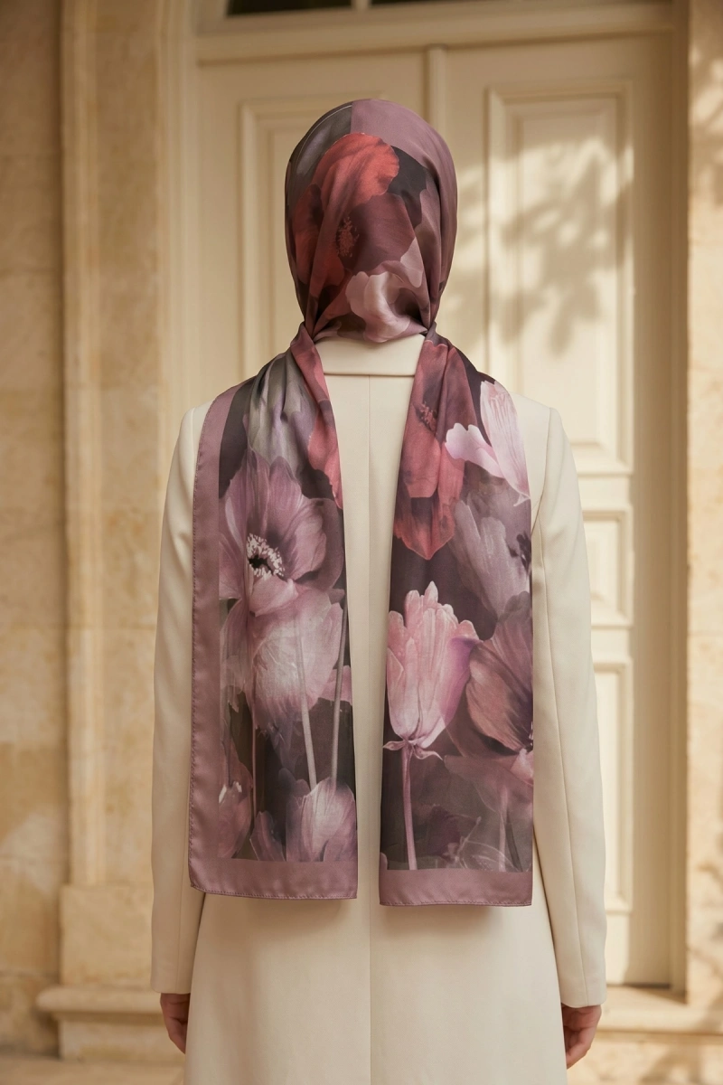 Spring Model Retro Desen Şal Lale - 3
