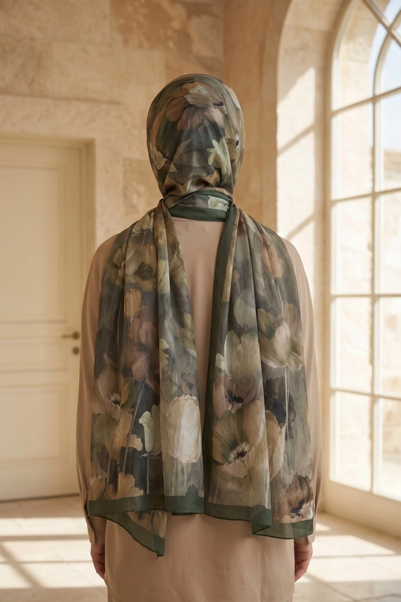 Spring Model Retro Desen Şal Lale - 6