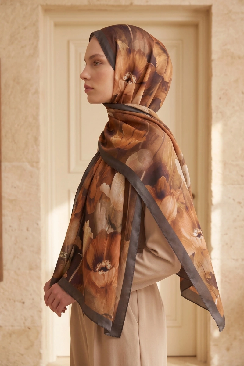 Spring Model Retro Desen Şal Lale - 7