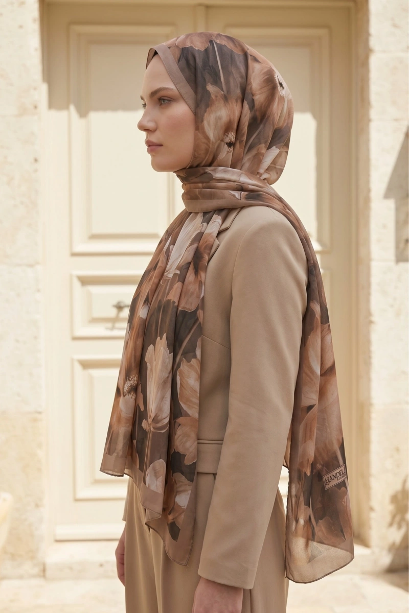 Spring Model Retro Desen Şal Lale - 9