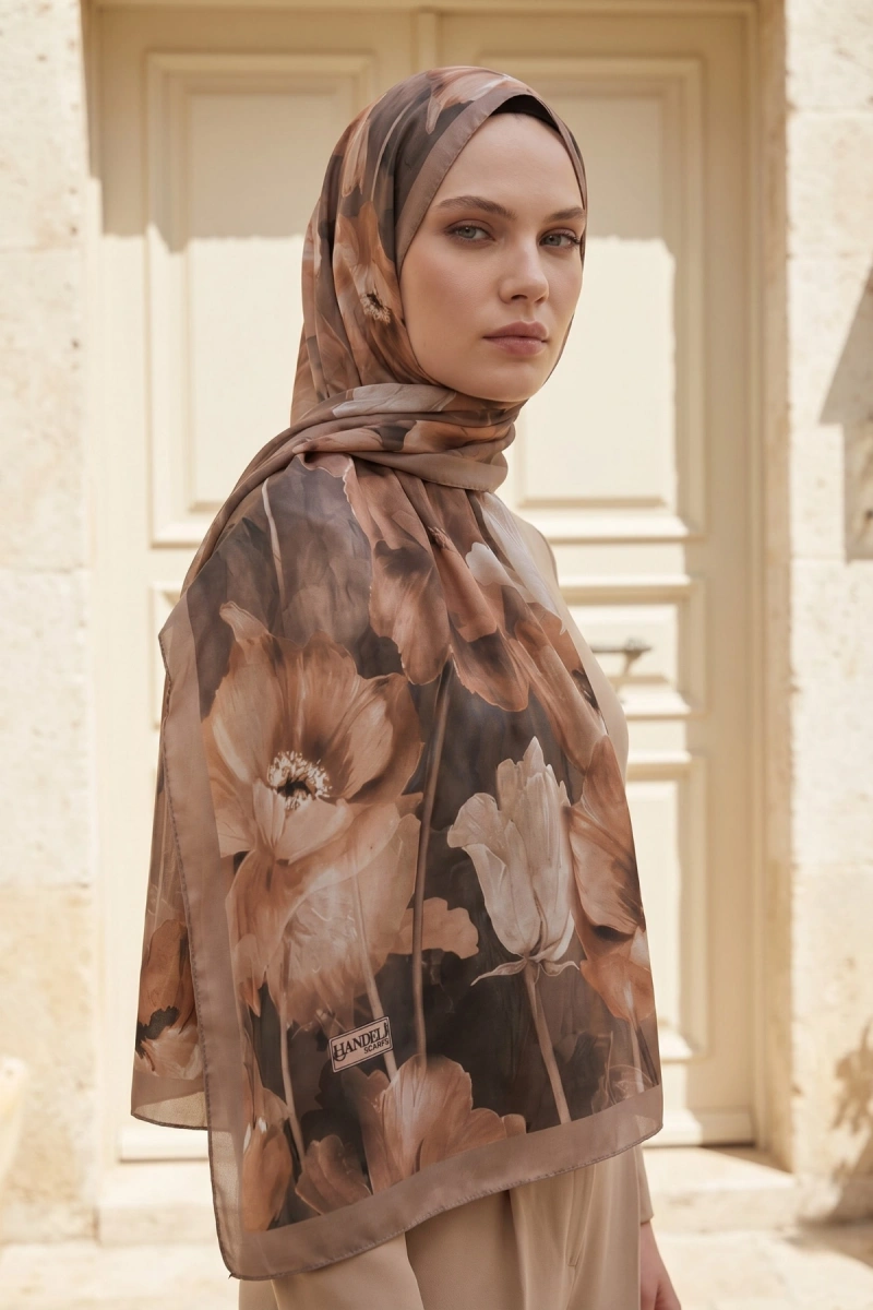 Spring Model Retro Desen Şal Lale - 9