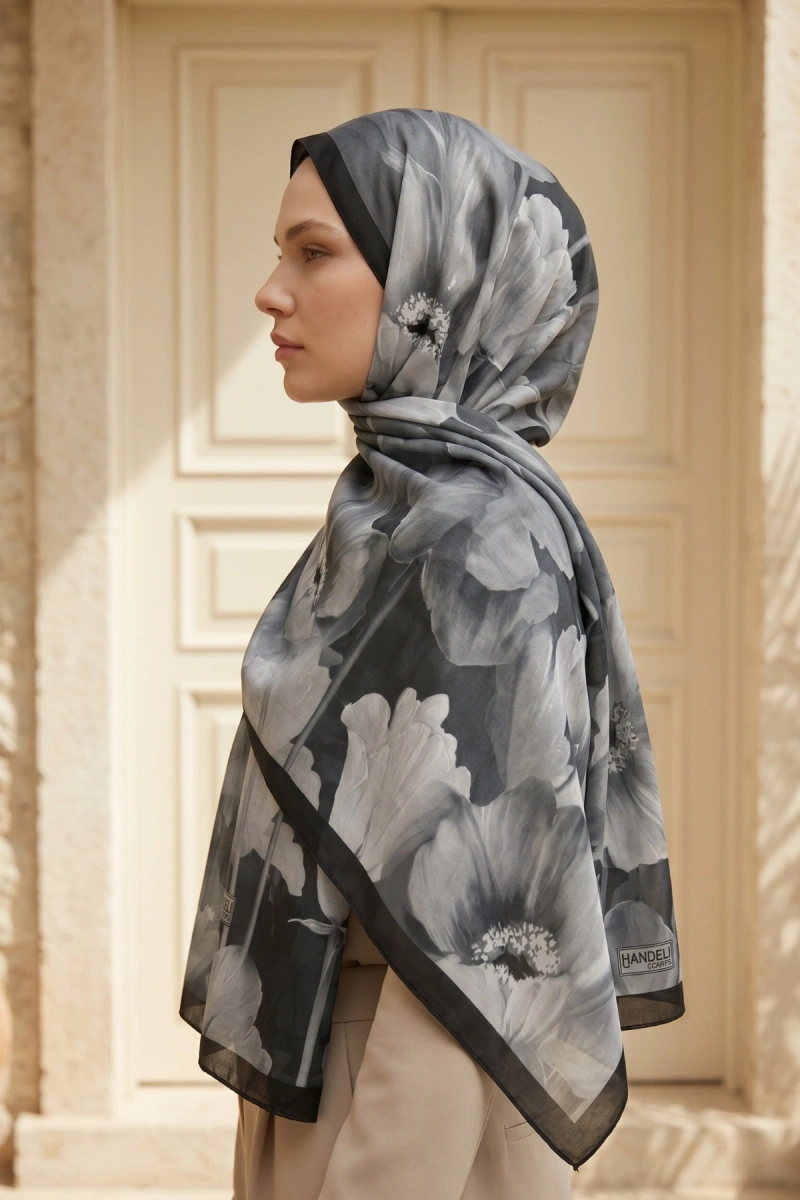 Spring Model Retro Desen Şal Lale - 10