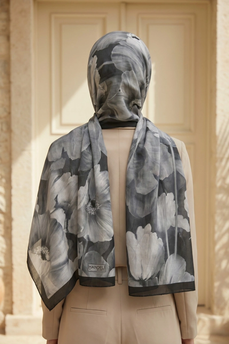 Spring Model Retro Desen Şal Lale - 10