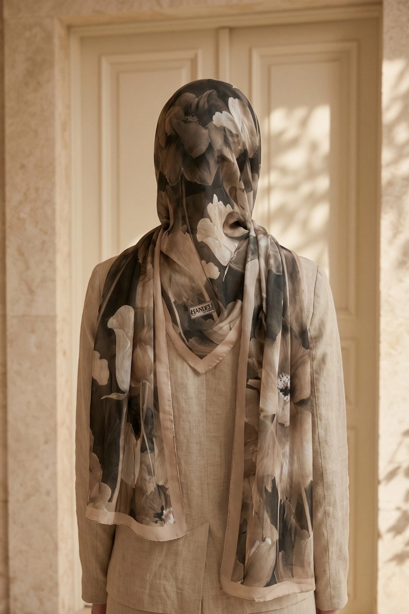 Spring Model Retro Desen Şal Lale - 14