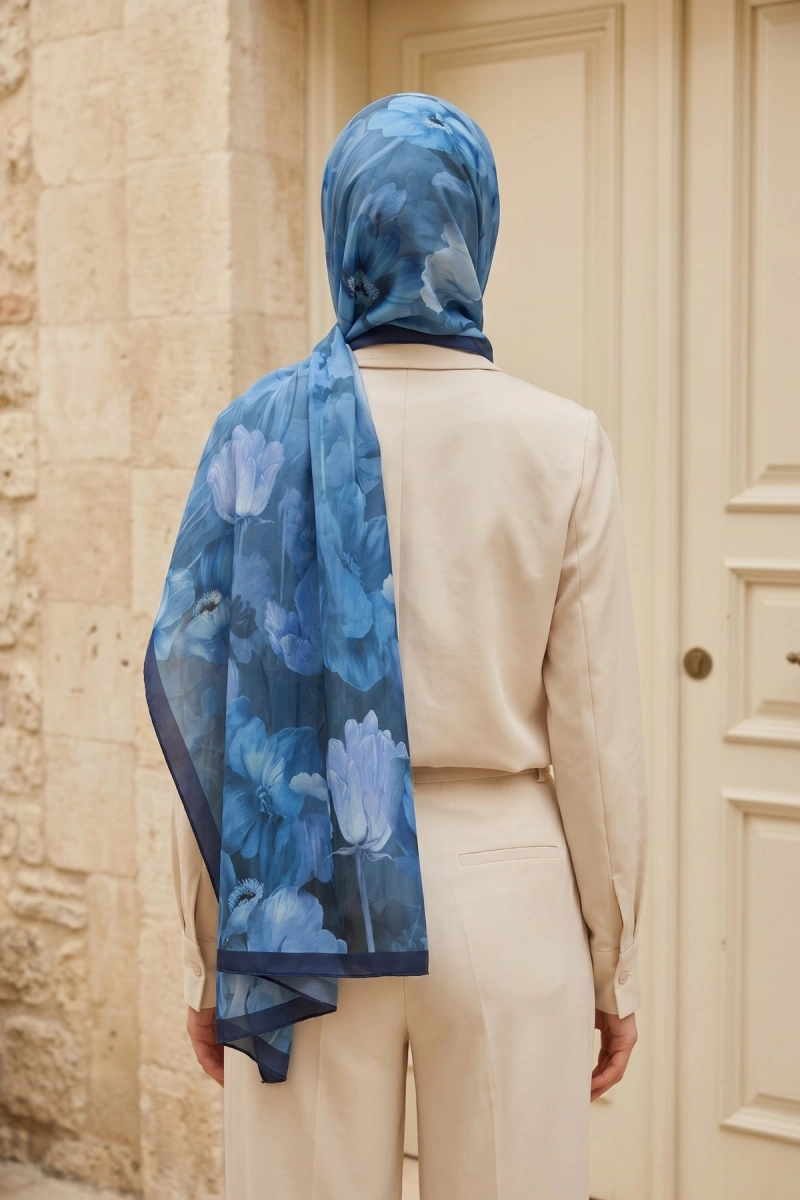 Spring Model Retro Desen Şal Lale - 19