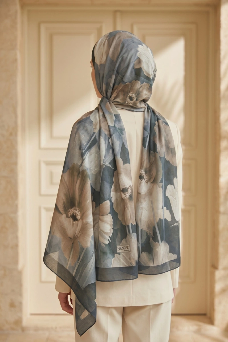 Spring Model Retro Desen Şal Lale - 22