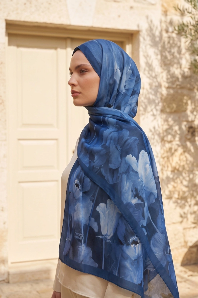 Spring Model Retro Desen Şal Lale - 25