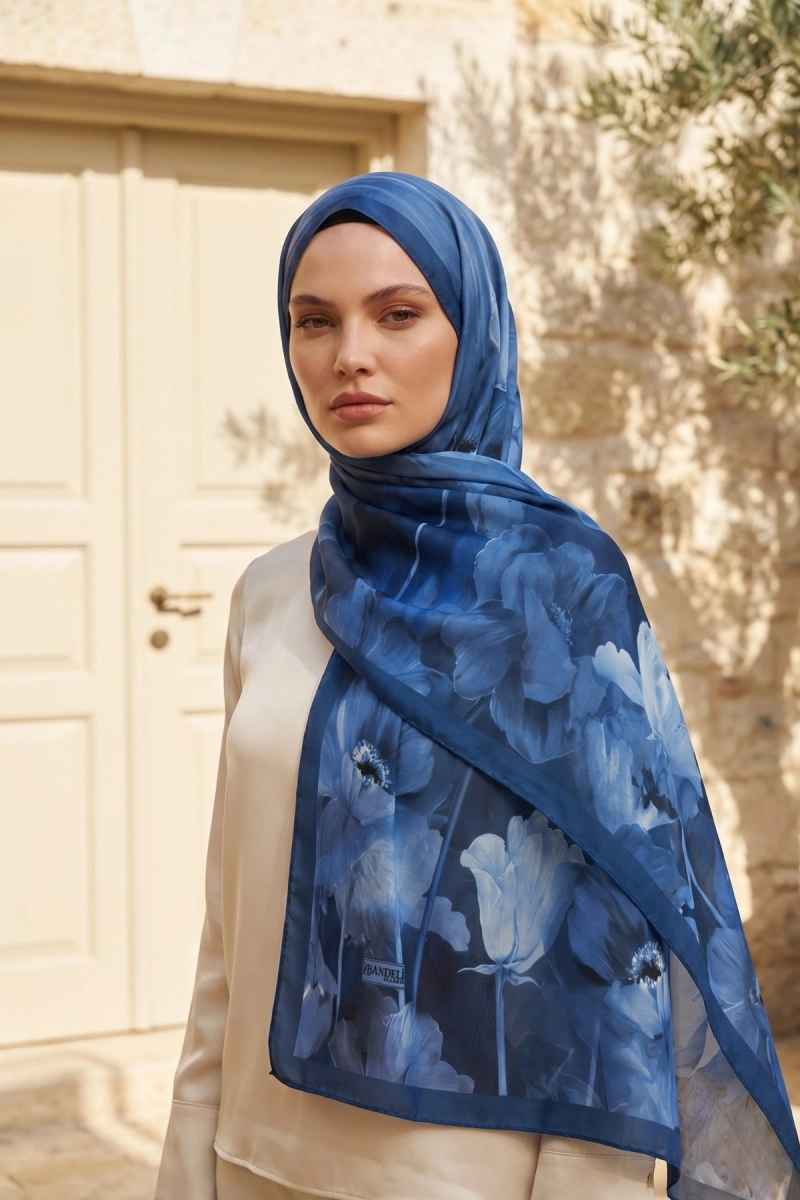 Spring Model Retro Desen Şal Lale - 25