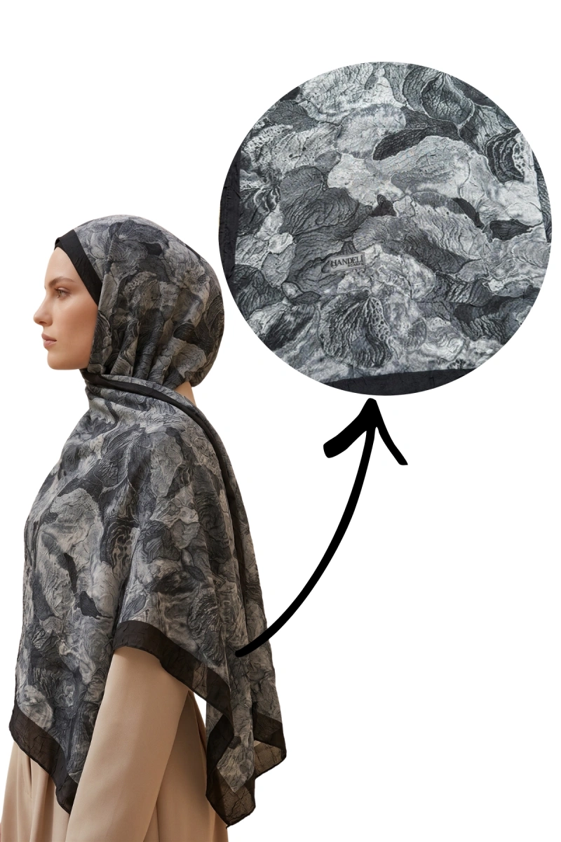 Fırça Desen Bambu Kraş Şal - 1