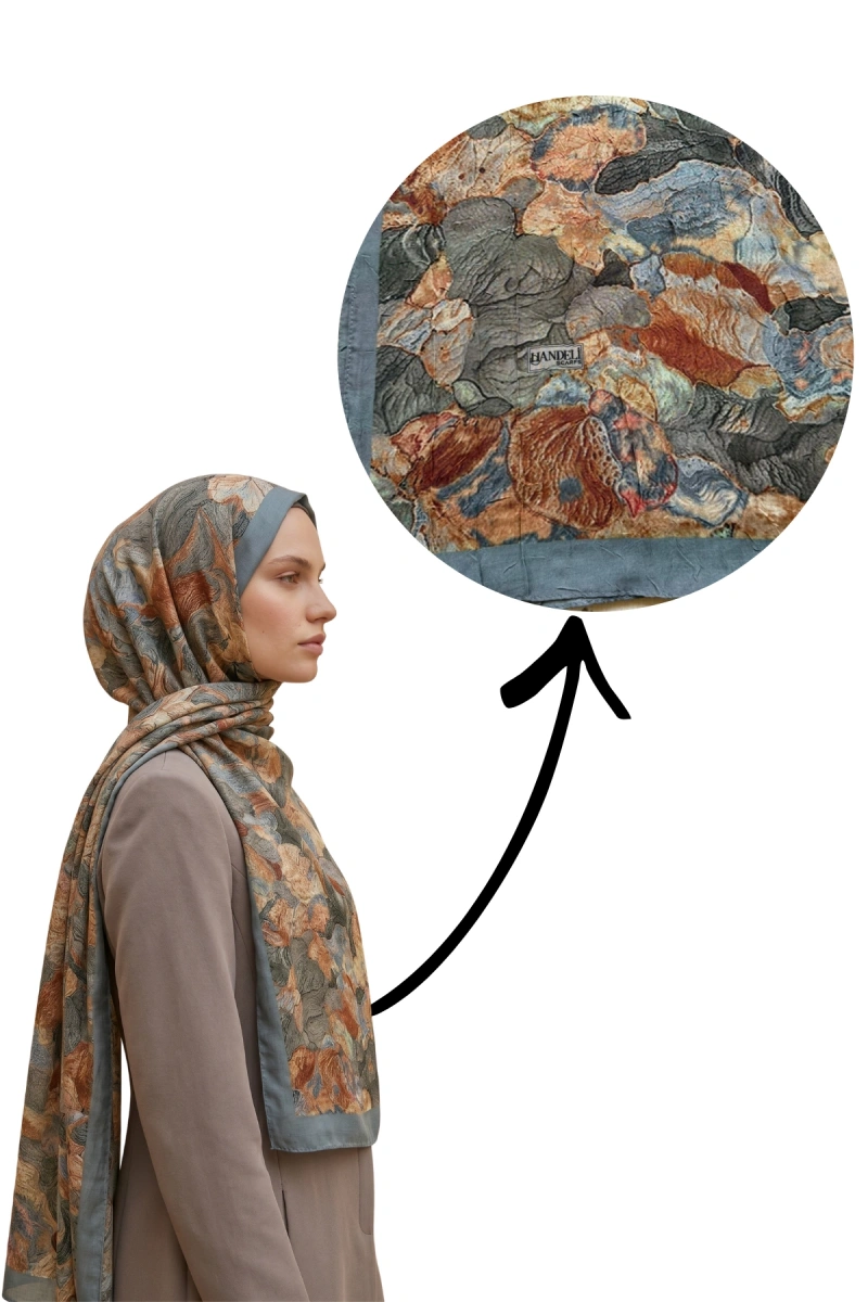 Fırça Desen Bambu Kraş Şal - 2