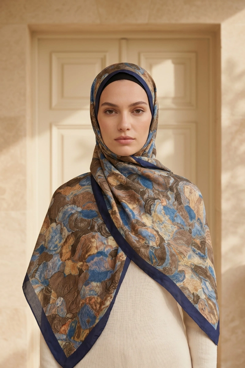 Fırça Desen Bambu Kraş Şal - 3
