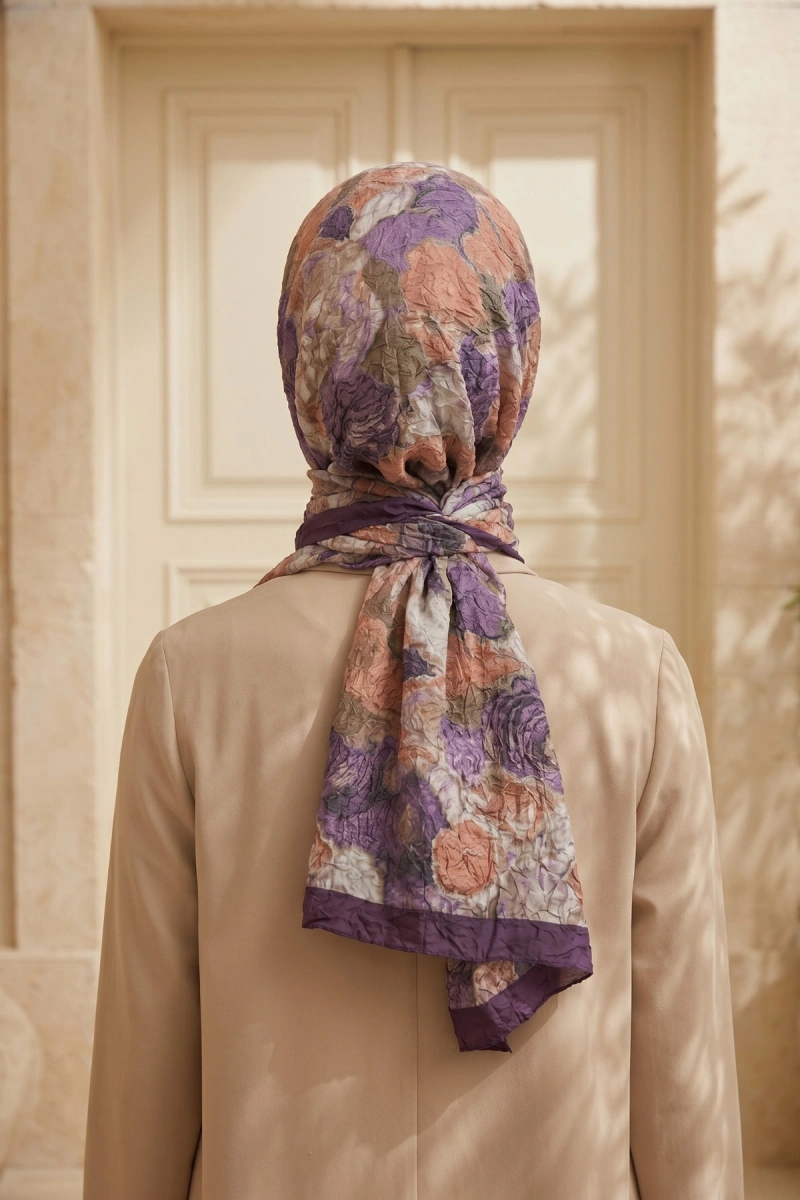 Fırça Desen Bambu Kraş Şal - 4