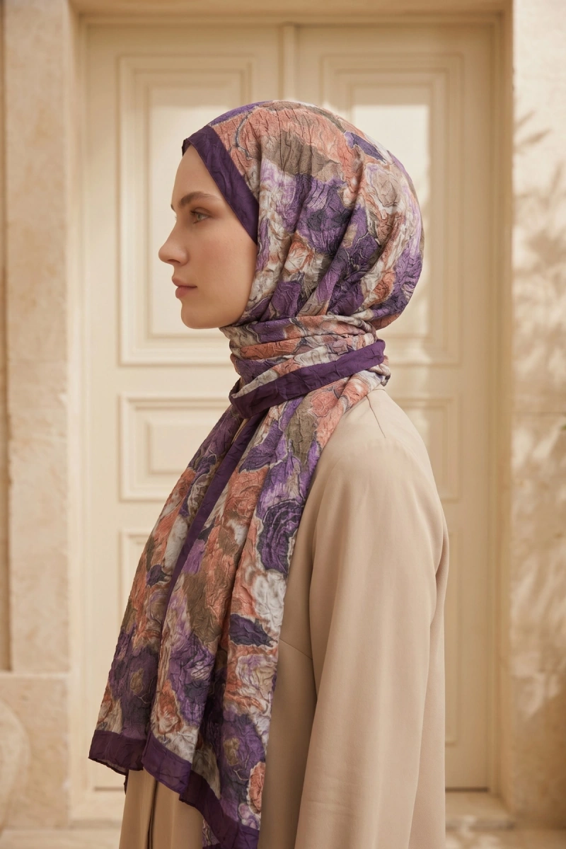 Fırça Desen Bambu Kraş Şal - 4