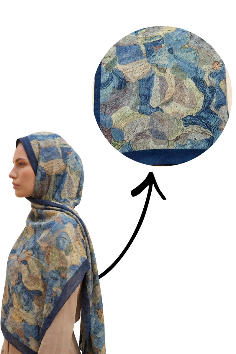 Fırça Desen Bambu Kraş Şal - 5