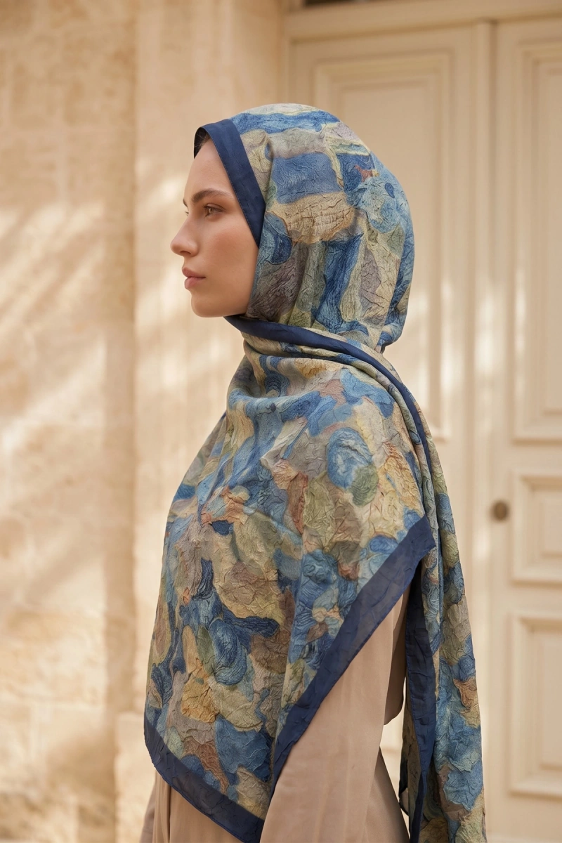 Fırça Desen Bambu Kraş Şal - 5