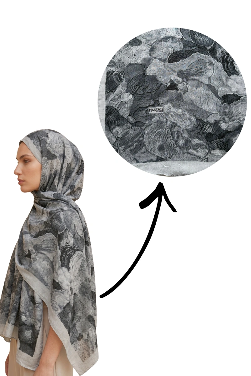 Fırça Desen Bambu Kraş Şal - 6