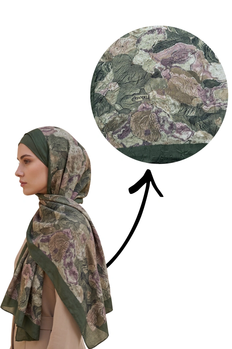 Fırça Desen Bambu Kraş Şal - 7