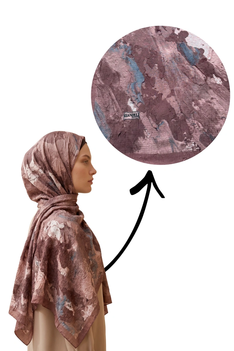 Fırçalı Desen Bambu Kraş Şal - 7