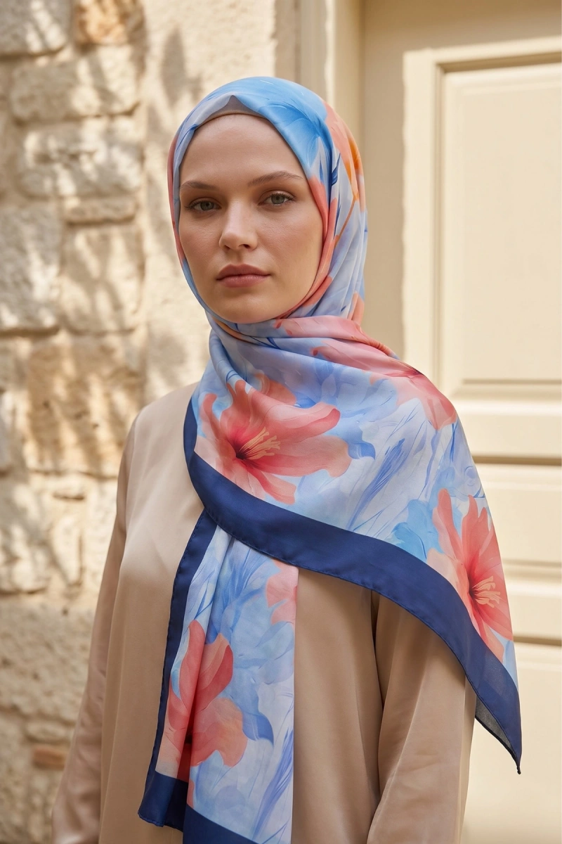 Elora Model Retro Desen Şal - 2