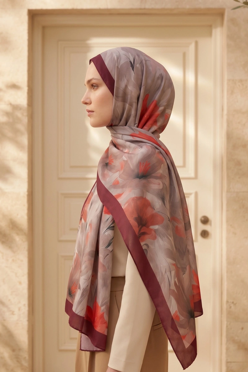 Elora Model Retro Desen Şal - 10