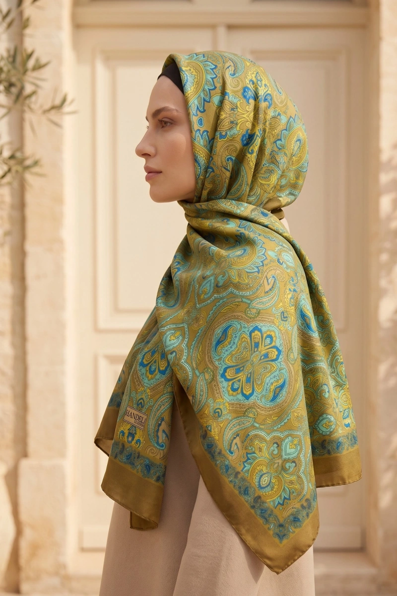 Avelin Model Retro Desen Şal Etnik - 1