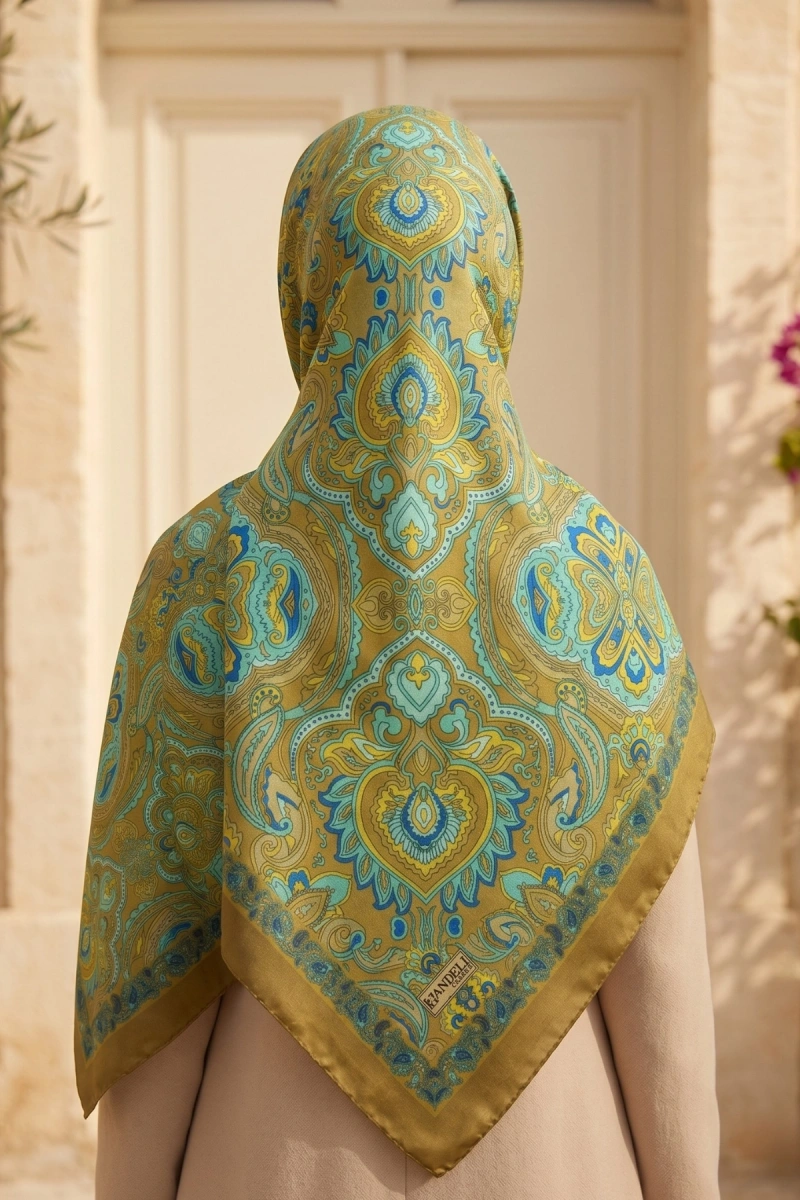 Avelin Model Retro Desen Şal Etnik - 1