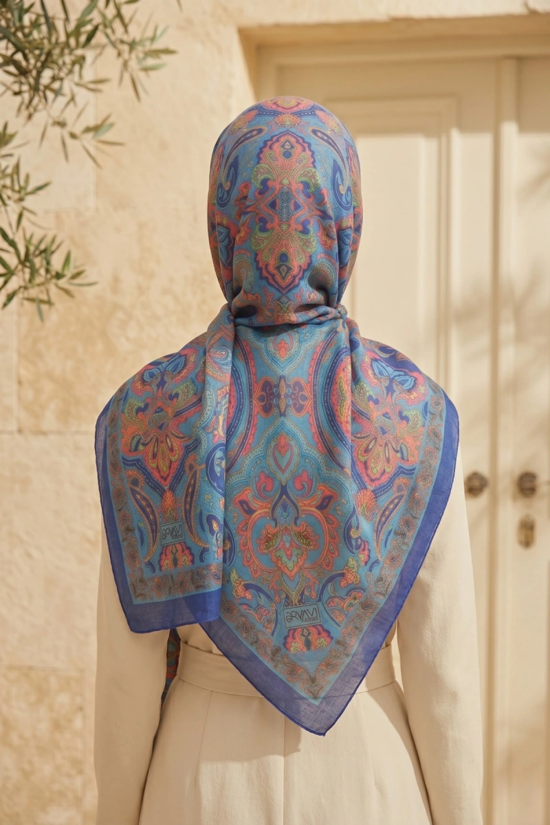 Avelin Model Retro Desen Şal Etnik - 3