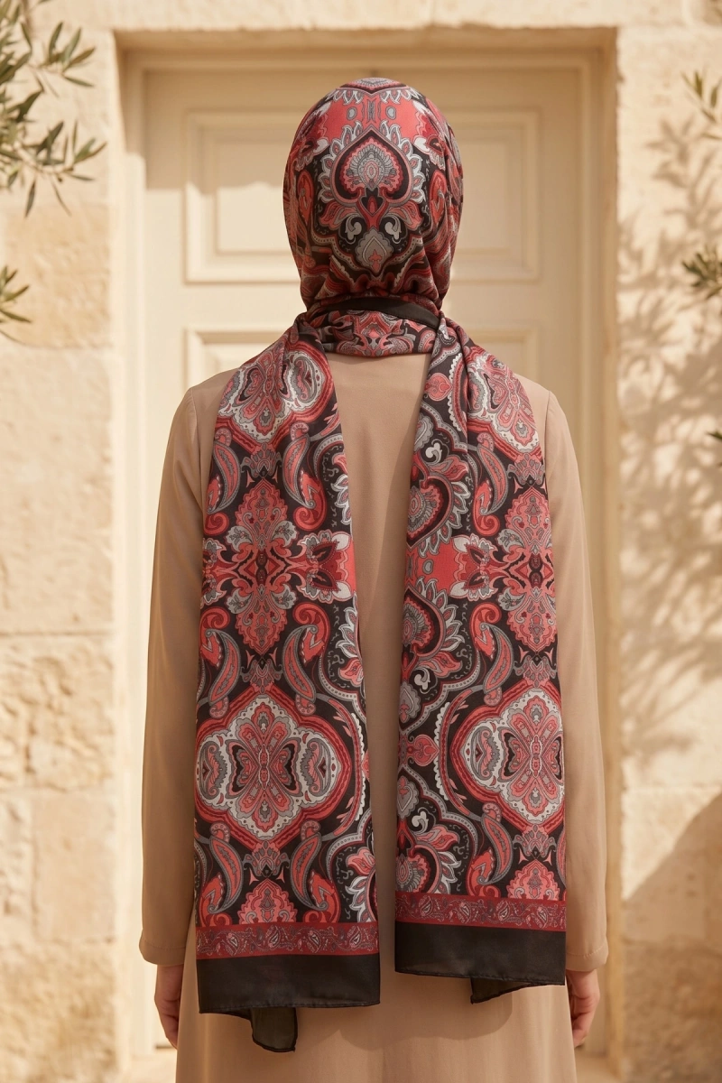 Avelin Model Retro Desen Şal Etnik - 6