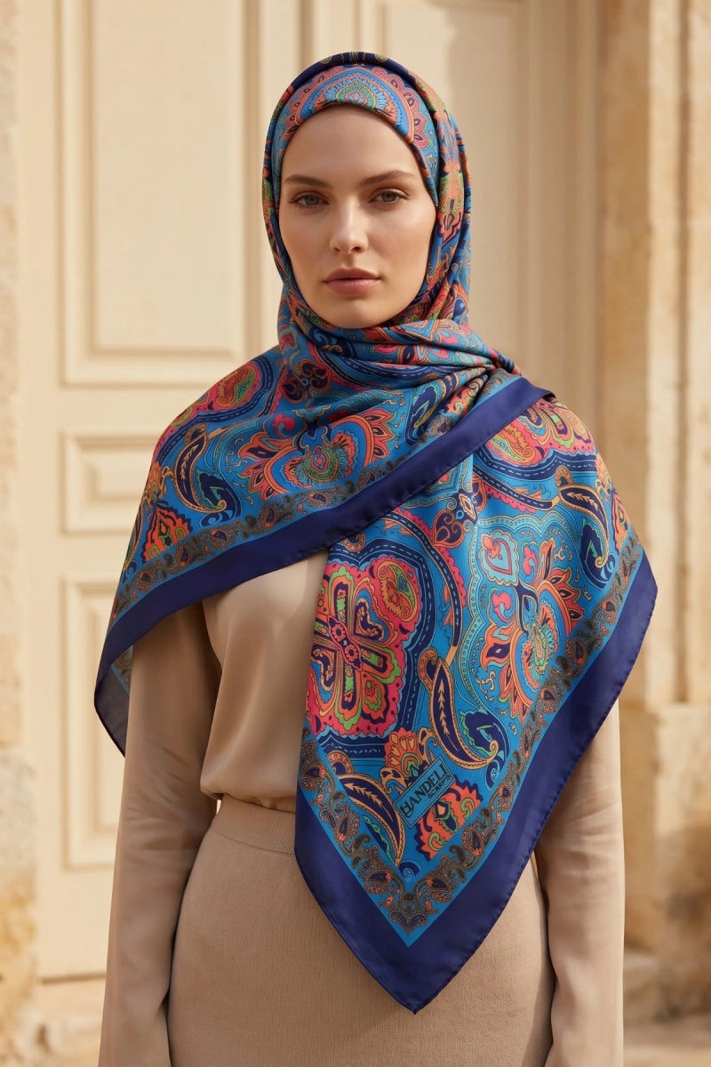 Avelin Model Retro Desen Şal Etnik - 7