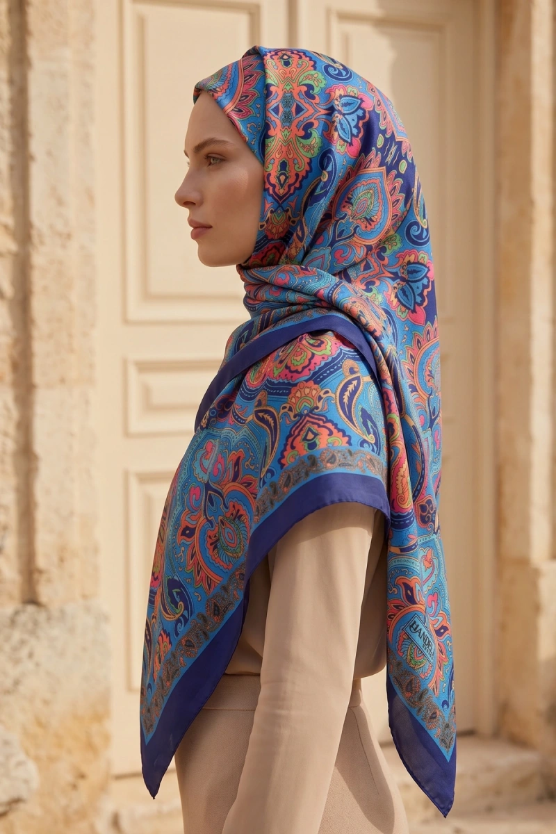 Avelin Model Retro Desen Şal Etnik - 7