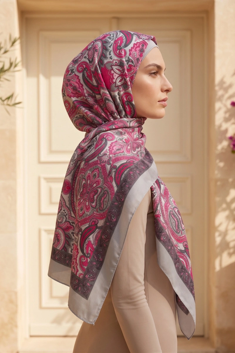 Avelin Model Retro Desen Şal Etnik - 8