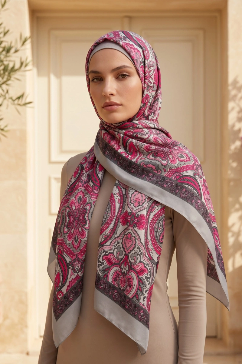 Avelin Model Retro Desen Şal Etnik - 8