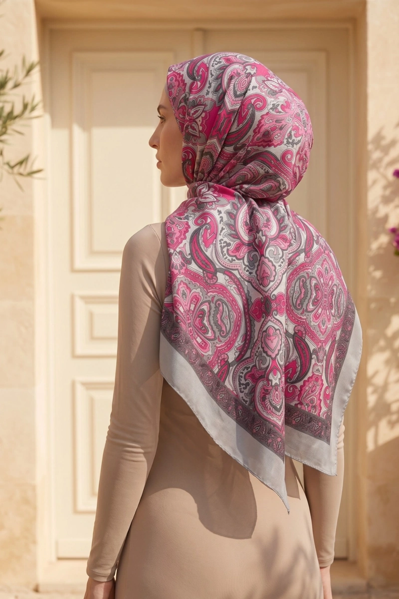 Avelin Model Retro Desen Şal Etnik - 8