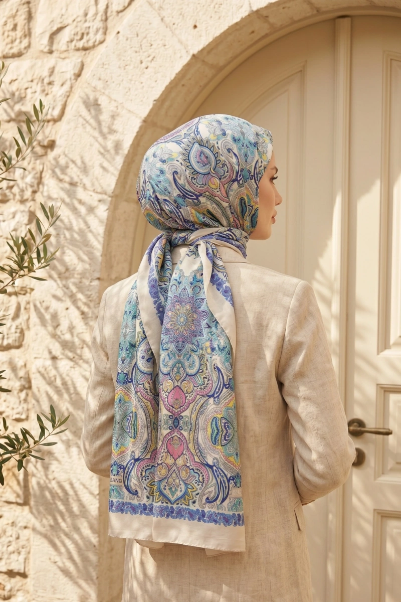 Avelin Model Retro Desen Şal Etnik - 9