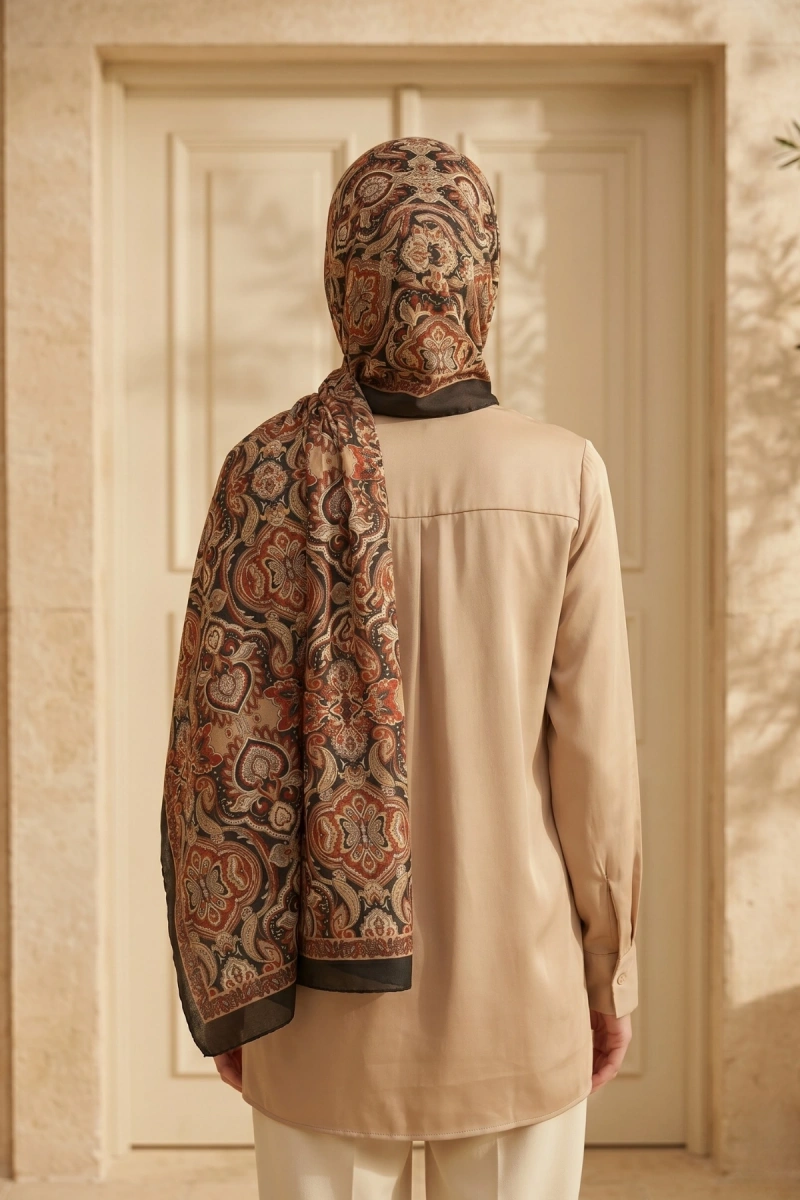 Avelin Model Retro Desen Şal Etnik - 10