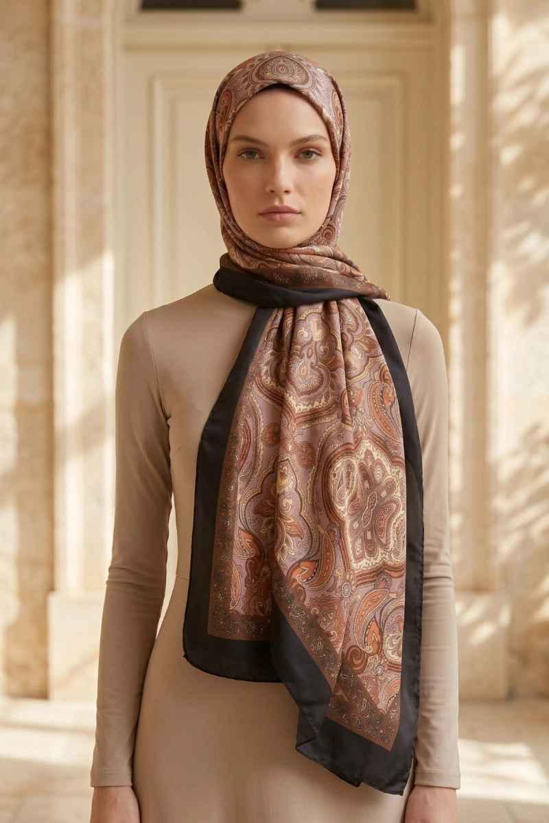 Avelin Model Retro Desen Şal Etnik - 11