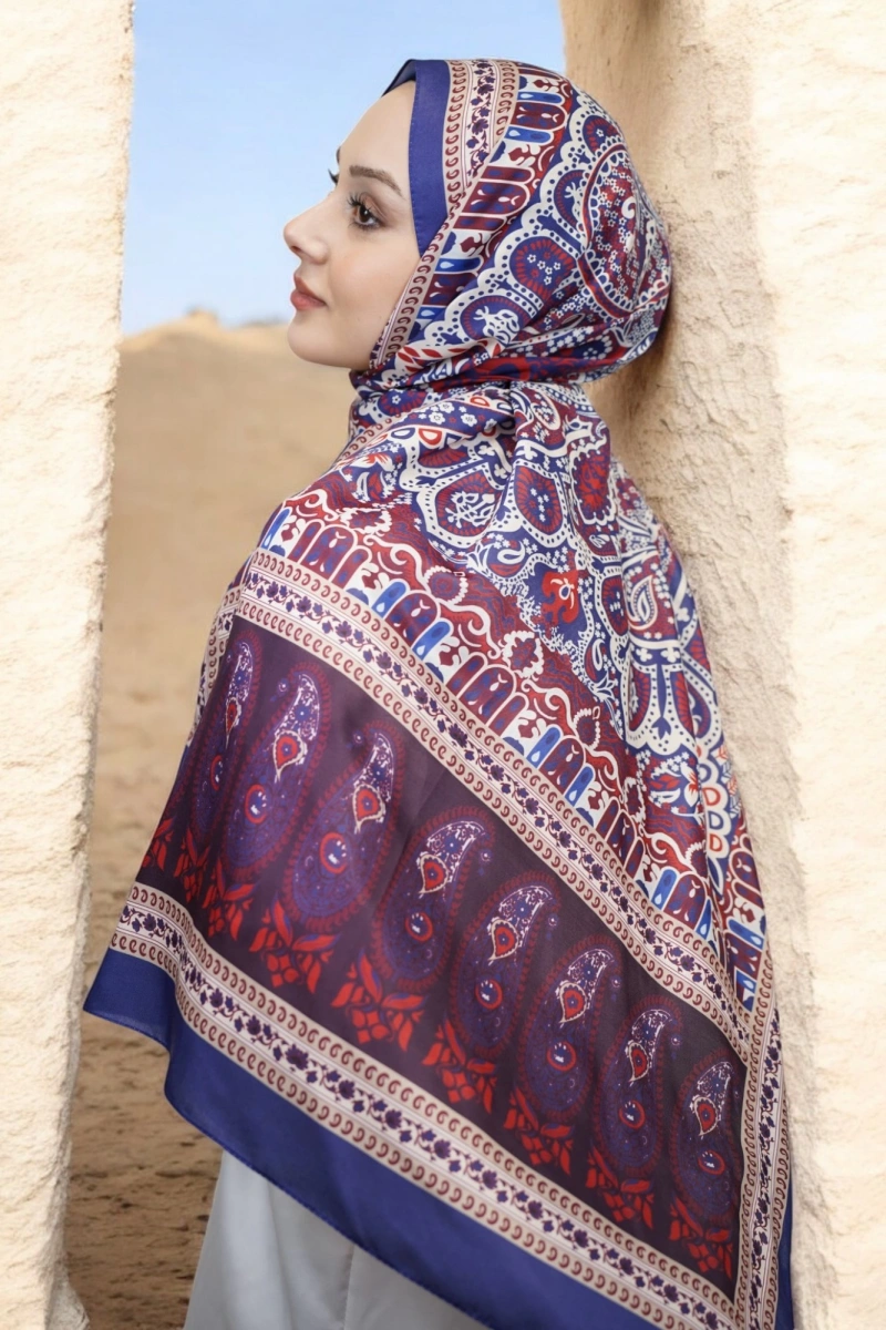 Atlas Model Retro Desen Şal - 12