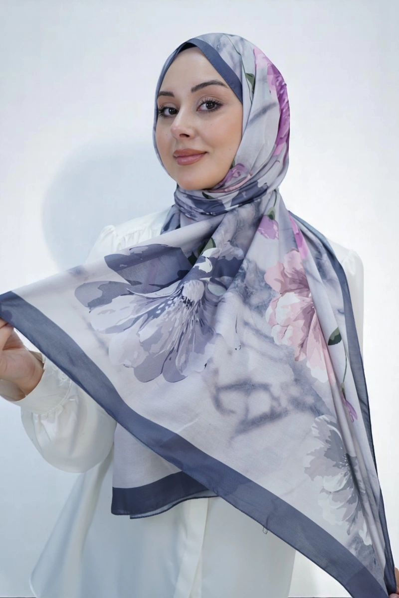 Bahar Model Retro Desen Retro Şal - 11