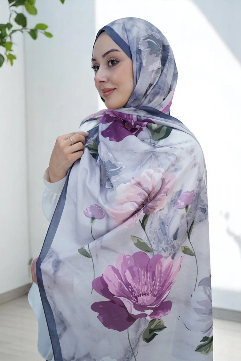 Bahar Model Retro Desen Retro Şal - 11