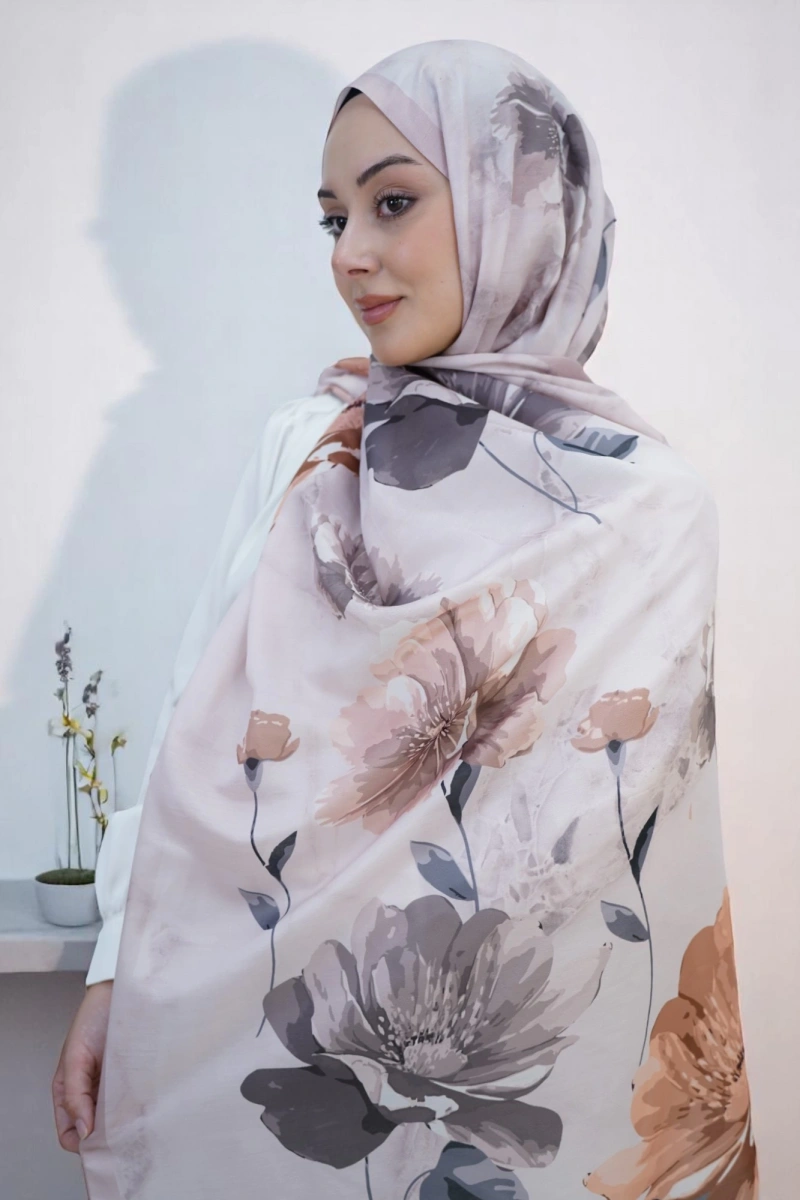 Bahar Model Retro Desen Retro Şal - 12