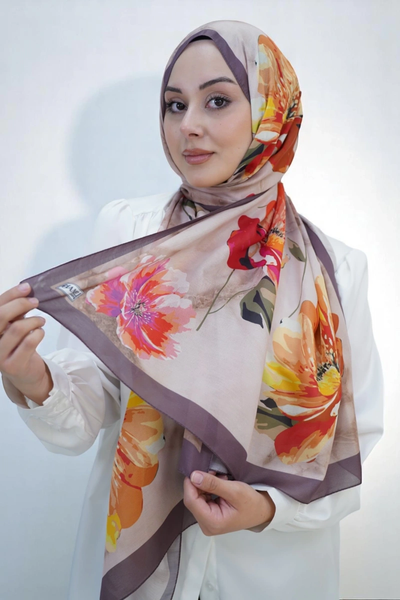 Bahar Model Retro Desen Retro Şal - 13